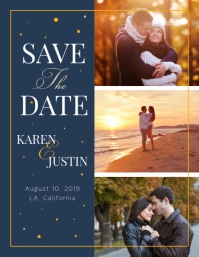Blue Save the Date Flyer