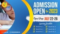 Blue School Admission Facebook Cover Video template