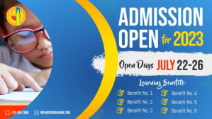 Blue School Admission Facebook Cover Video template