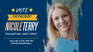 Blue School Election Campaign Display Header Facebook-covervideo (16:9) template