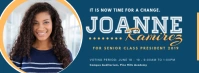 Blue School Election Campaign FB Header Facebook Cover Photo template