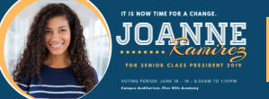 Blue School Election Campaign FB Header template
