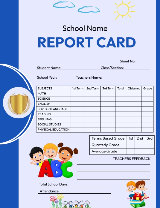 1st grade report card Homeschool Book: Homeschool Progress Report Form for Teachers | Home School Student Report Editable First Grade Progress Report