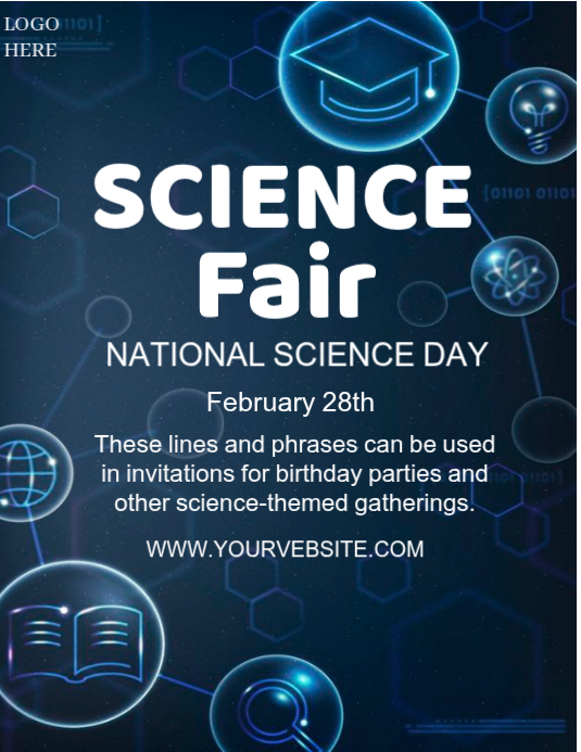 Science Flyer Frame Blue Science Fair Flyer Template | PosterMyWall