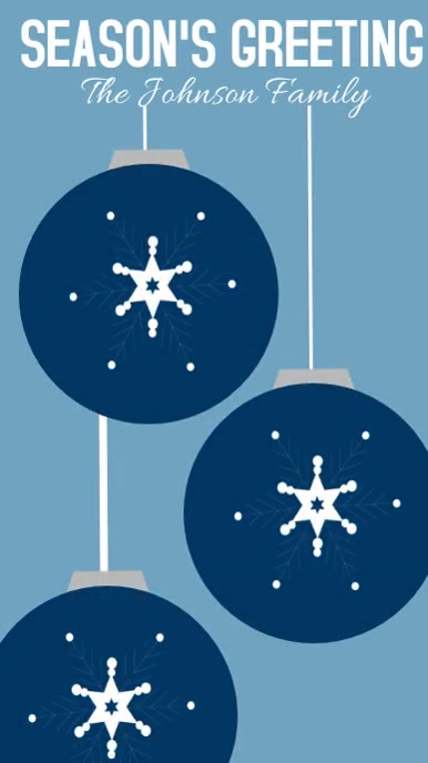 Blue Season's Greetings Social Media Story template