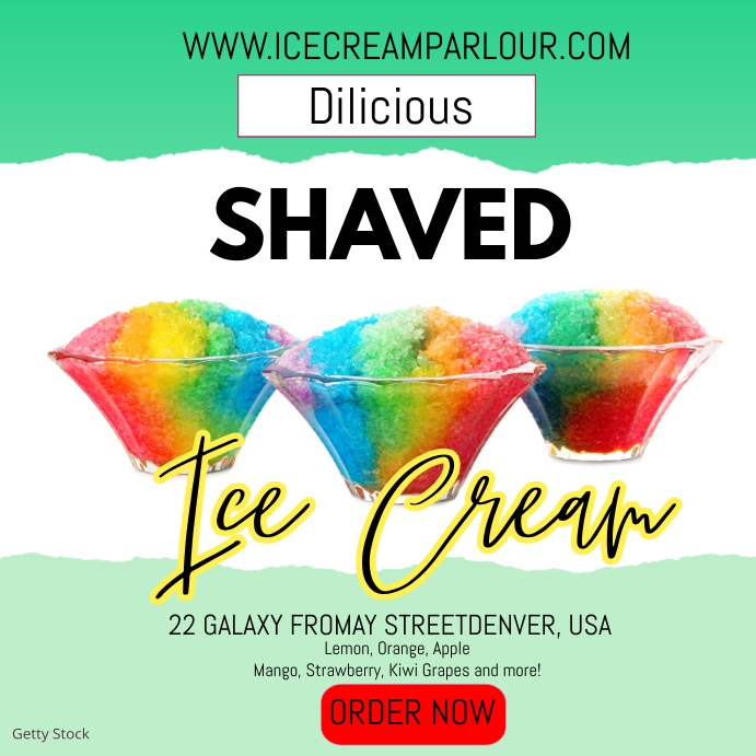 Ice Twitter Posts Blue Shaved Ice Social Media Post Template | PosterMyWall