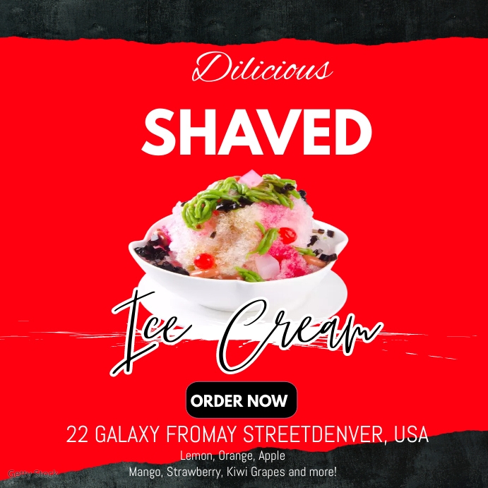 Blue Shaved Ice Social Media Post Template | PosterMyWall