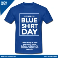 Blue Shirt Day Pos Instagram template