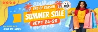 Blue Shopping Sale 2' x 6' Banner Template
