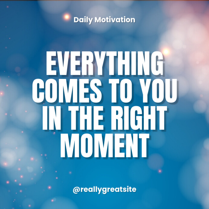 Positive Instagram Posts Examples Blue Simple Inspirational Instagram Post Template | PosterMyWall