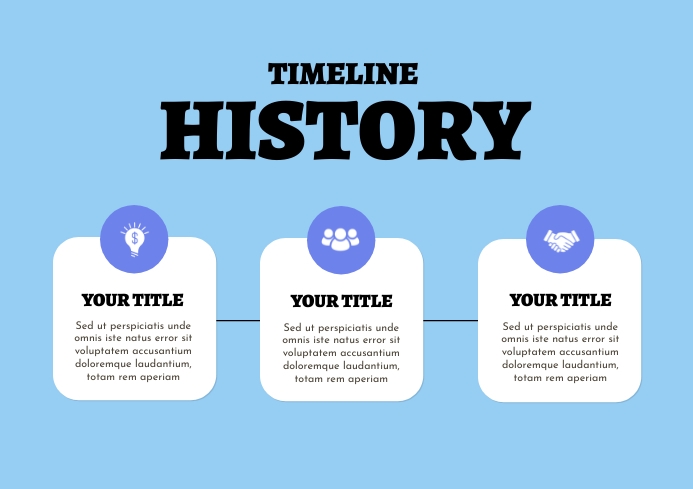 Blue simple landscape history timeline Template | PosterMyWall