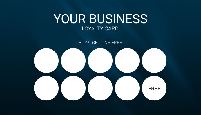 Blue Simple Loyalty Card Template PosterMyWall