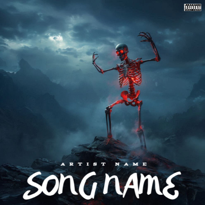 Blue Skull Mixtape Album Cover Album Cover Template PosterMyWall