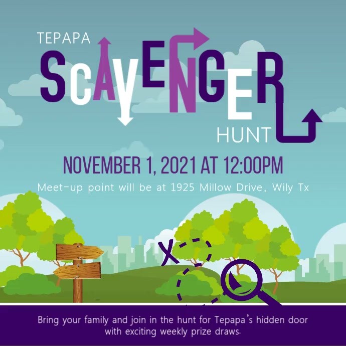 Blue sky scavenger hunt design Template PosterMyWall