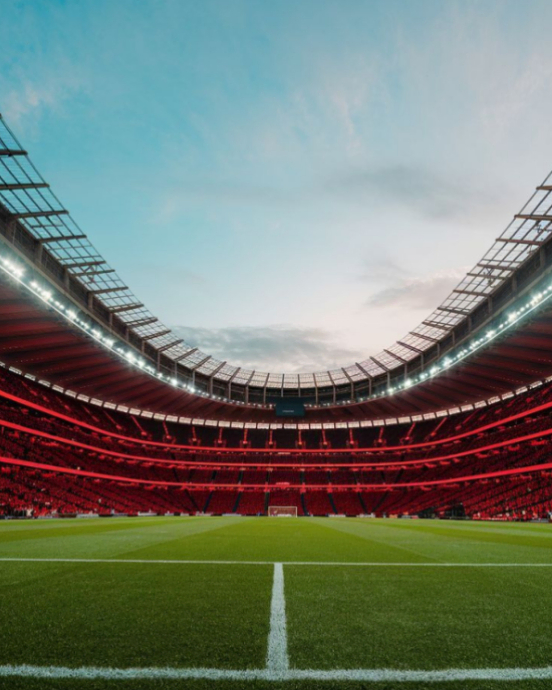 Blue Soccer Stadium Instagram Portrait Templat | PosterMyWall