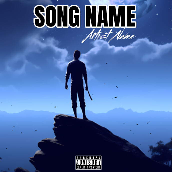 Blue Rapper Cover Blue Song Album Cover Template | PosterMyWall