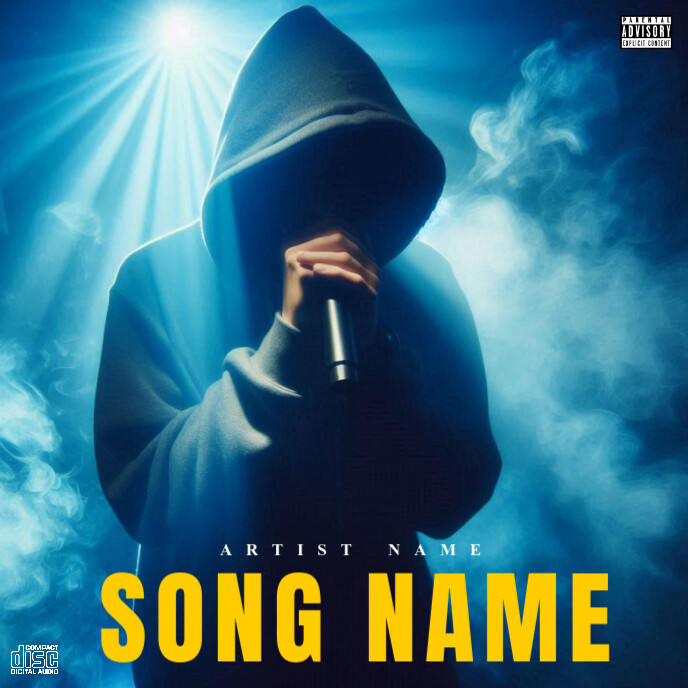 Blue Rapper Cover Blue Song Mixtape Album Cover Art Design Album Cover Template ...