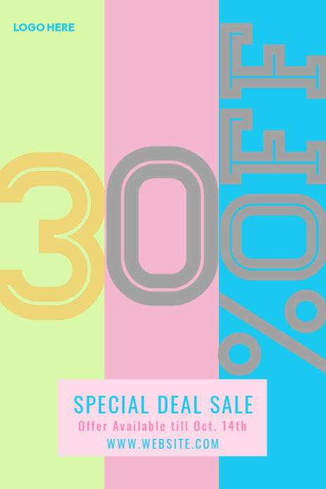 Blue Special Deal Sale Poster Template | PosterMyWall