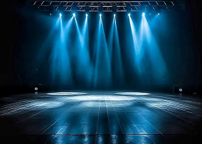 Copy of Blue Spotlight on Dark Stage Floor | PosterMyWall