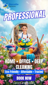 Blue Spring Cleaning Instagram Story template