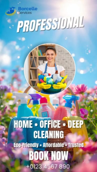 Blue Spring Cleaning Instagram Story template