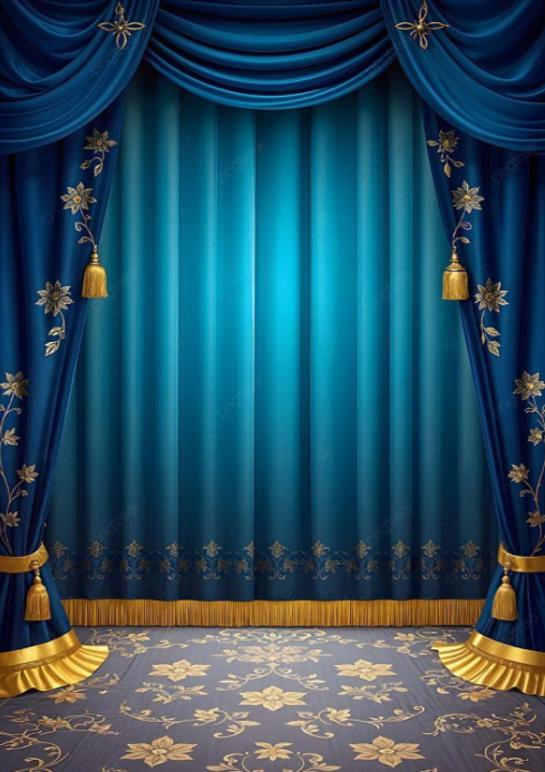 Blue Stage Background Template | PosterMyWall