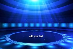 Blue Stage 海报 template