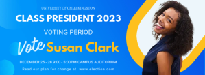 Blue Student Council Election Campaign Banner template