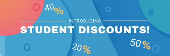 Blue Student Discounts Email Header Template Postermywall