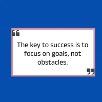 Blue Success Quote Square (1:1) template