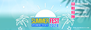 Blauw Blue  Summer Fest Tajuk Twitter Twitter-header Template
