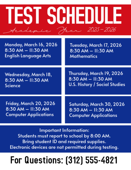Blue Test Schedule Flyer Template | PosterMyWall
