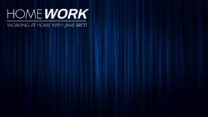 Blue texture Home Working Zoom Meeting BG Præsentation (16:9) template
