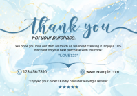 Blue Thank You Card A2 template