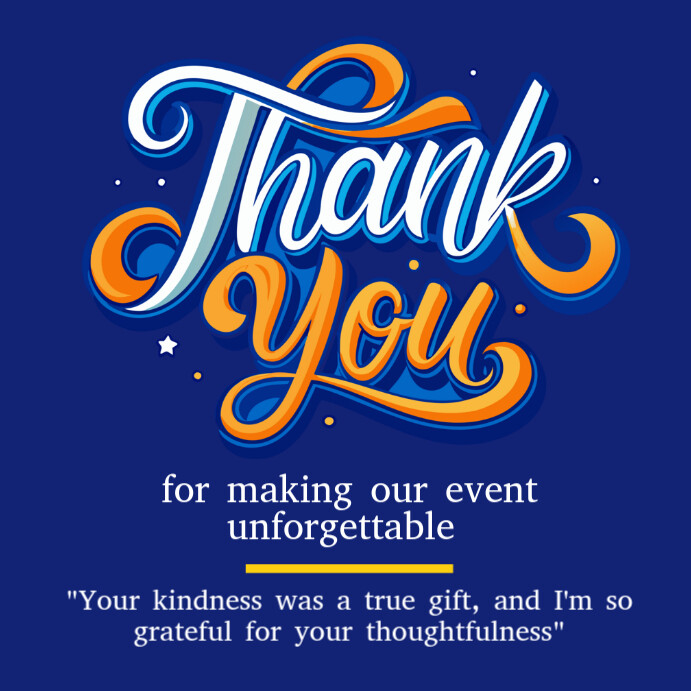 Copy of Blue Thank You Card Instagram Post | PosterMyWall