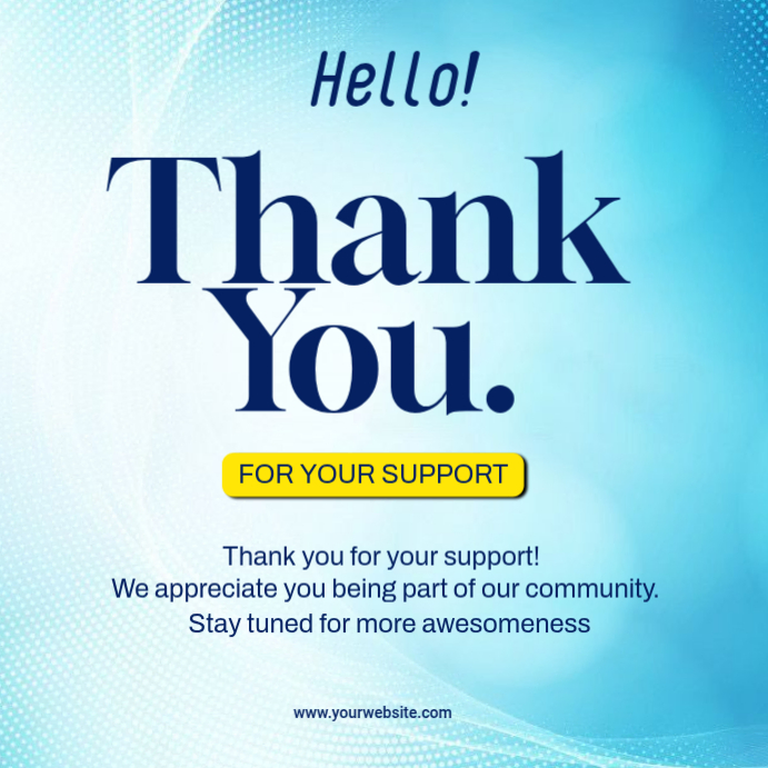 Blue Thank You Message Instagram Post Template | PosterMyWall