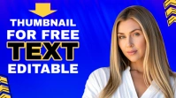 blue Thumbnail editable Digital Display (16:9) template