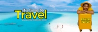 Blue  Time To Travel Tajuk Twitter template
