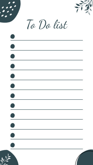 Blue To Do List Template PosterMyWall