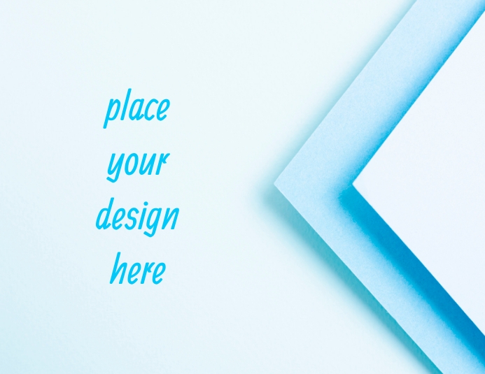 Blue toned triangular paper sheets copy space Template | PosterMyWall