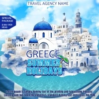 Blue Travel Instagram Post video template