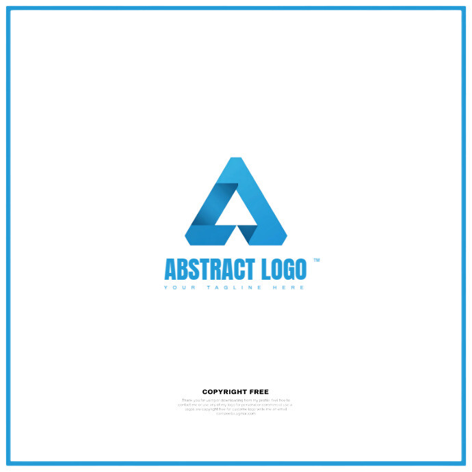 Blue triangle logo Template | PosterMyWall