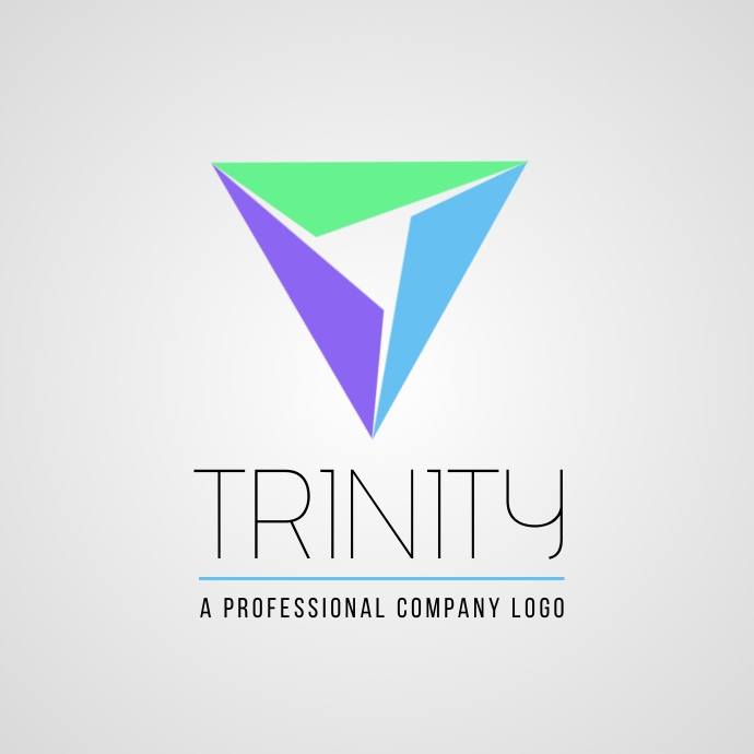 Blue Triangles Modern Logo Design Template | PosterMyWall