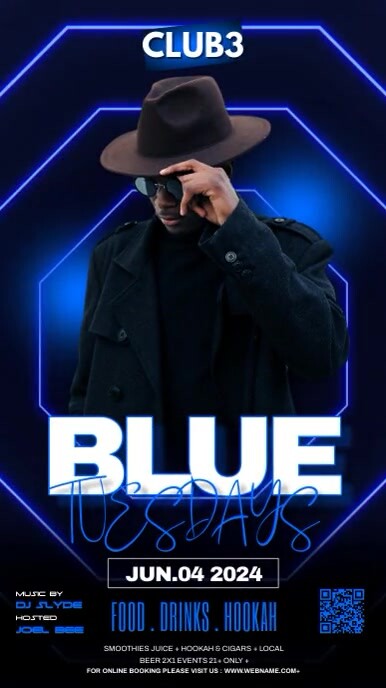 Blue Tuesday Label Plantilla de Blue Tuesdays Party | PosterMyWall