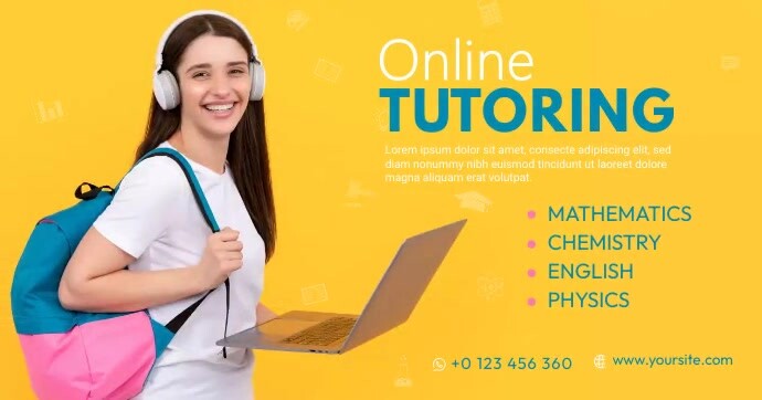 Copy of Blue Tutoring Sessions Educational Ad Templat | PosterMyWall