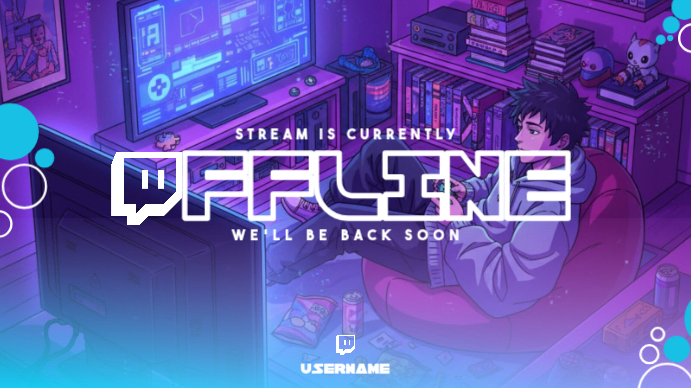Twitch Offline Screen Modelo | PosterMyWall