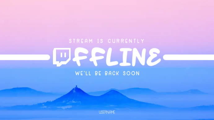Modello Blue Twitch Offline Screen Twitch Overlay | PosterMyWall