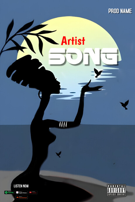 Copy of Blue Typographic Album Music Song Cover Poste | PosterMyWall