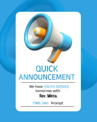 Blue Typographic Church Business Ads Flyer With Sea Blue Background Instagram Portrait template