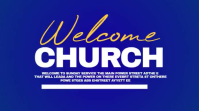 Bleu Church Welcome Service Display digitale Template